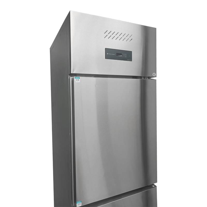 দুই দরজা স্টেইনলেস স্টীল রান্নাঘর রেফ্রিজারেটর দুই দরজা স্টেইনলেস স্টীল রান্নাঘর রেফ্রিজারেটর