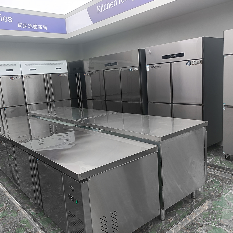 দুই দরজা স্টেইনলেস স্টীল রান্নাঘর রেফ্রিজারেটর দুই দরজা স্টেইনলেস স্টীল রান্নাঘর রেফ্রিজারেটর