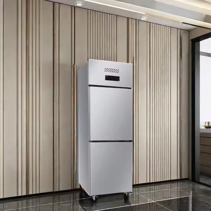 দুই দরজা স্টেইনলেস স্টীল রান্নাঘর রেফ্রিজারেটর দুই দরজা স্টেইনলেস স্টীল রান্নাঘর রেফ্রিজারেটর