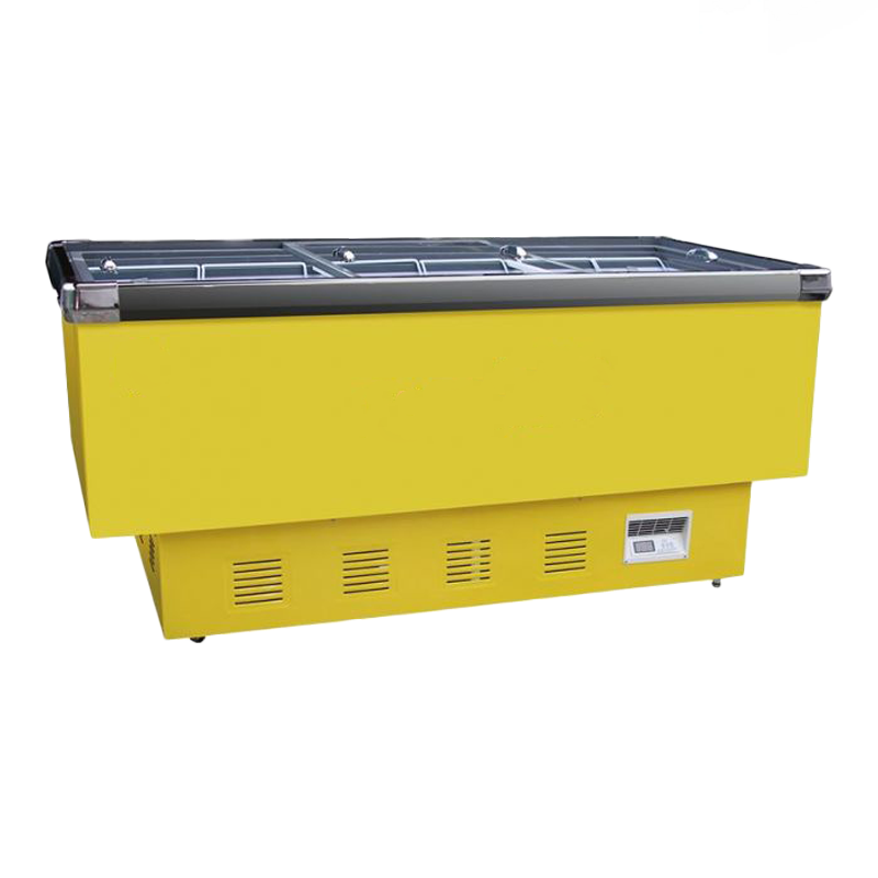 ফ্ল্যাট-বটম রেফ্রিজারেটেড আইল্যান্ড ডিসপ্লে কেস ফ্ল্যাট-বটম রেফ্রিজারেটেড আইল্যান্ড ডিসপ্লে কেস